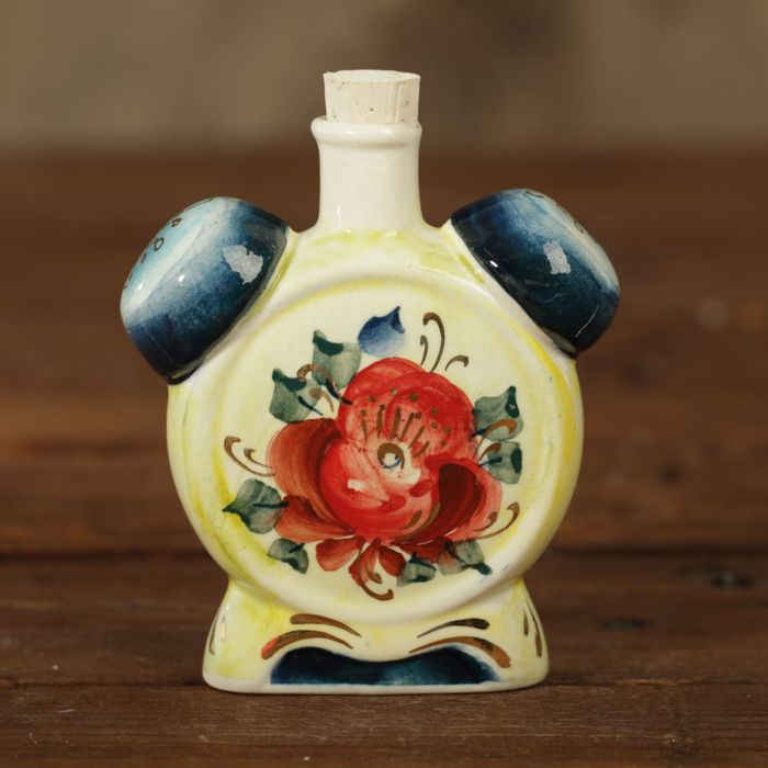 Мини-штоф фарфор "Часы будильник" 50 мл