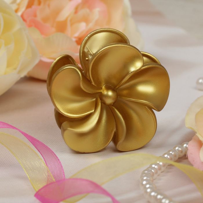 Краб для волос "Яркий глянец" 6 см лилия,микс