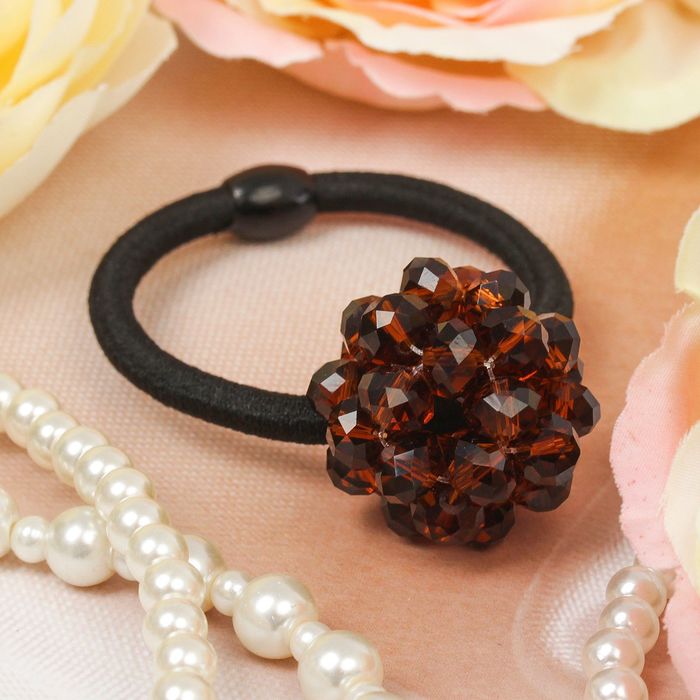 Резинка для волос "Хрустальный шарик", кофейный