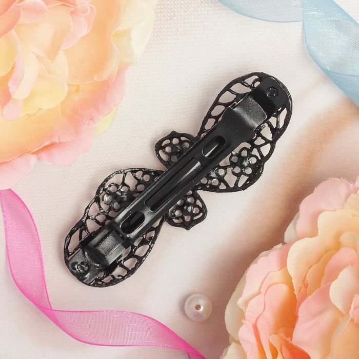 Заколка-автомат "Ночь", цветок, микс