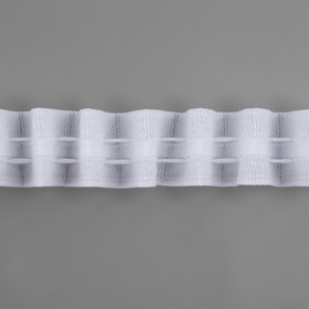 Шторная лента классическая, матовая, 2,5 см, 100 ± 1 м, цвет белый от Сима-ленд