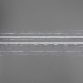 Шторная лента классическая, органза, 6 см, 50 ± 1 м, цвет белый от Сима-ленд