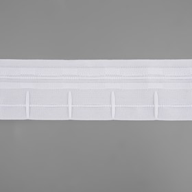 Шторная лента классическая, матовая, 6 см, 50 ± 1 м, цвет белый от Сима-ленд
