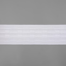 Шторная лента фиксированная сборка, матовая, 6 см, 50 ± 1 м, цвет белый от Сима-ленд