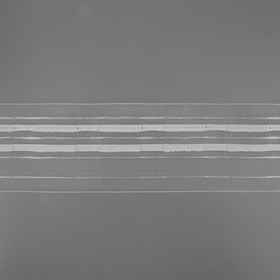 Шторная лента фиксированная сборка, органза, 6 см, 50 ± 1 м, цвет белый от Сима-ленд