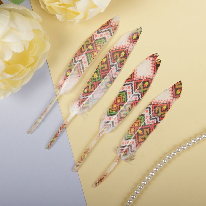 Набор перьев для декора, 4 шт.