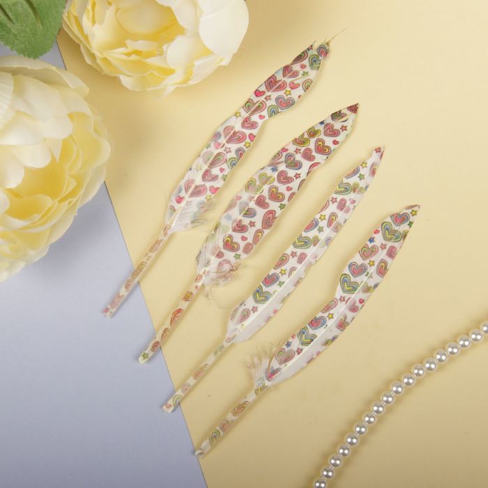 Набор перьев для декора, 4 шт.