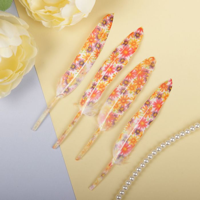 Набор перьев для декора, 4 шт.