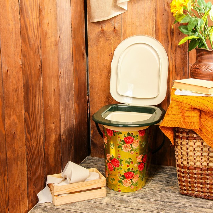 Ведро-туалет, 17 л, цвет МИКС, «Декор»