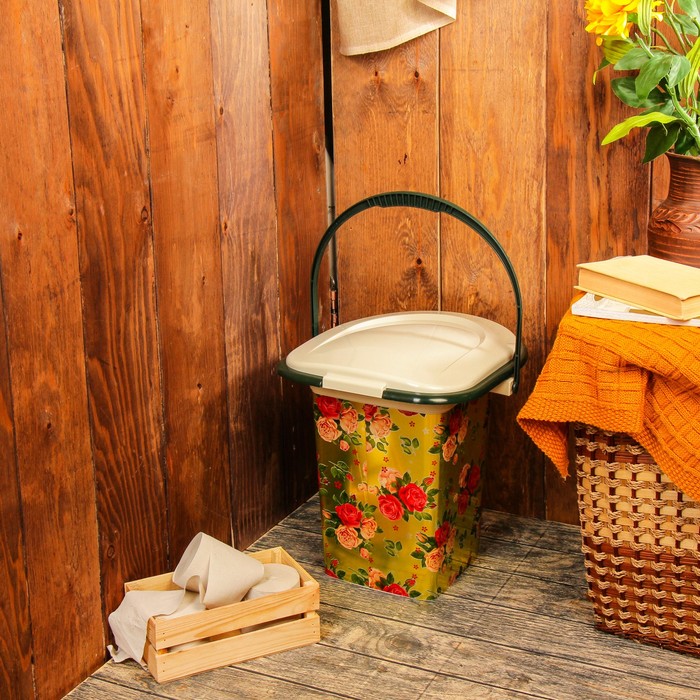 Ведро-туалет, 17 л, цвет МИКС, «Декор»