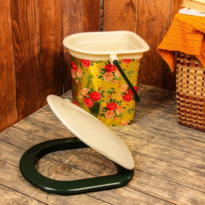 Ведро-туалет, 17 л, цвет МИКС, «Декор»