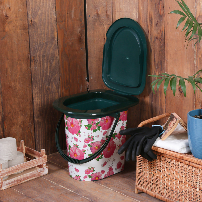 Ведро-туалет, 17 л, цвет МИКС, «Декор»