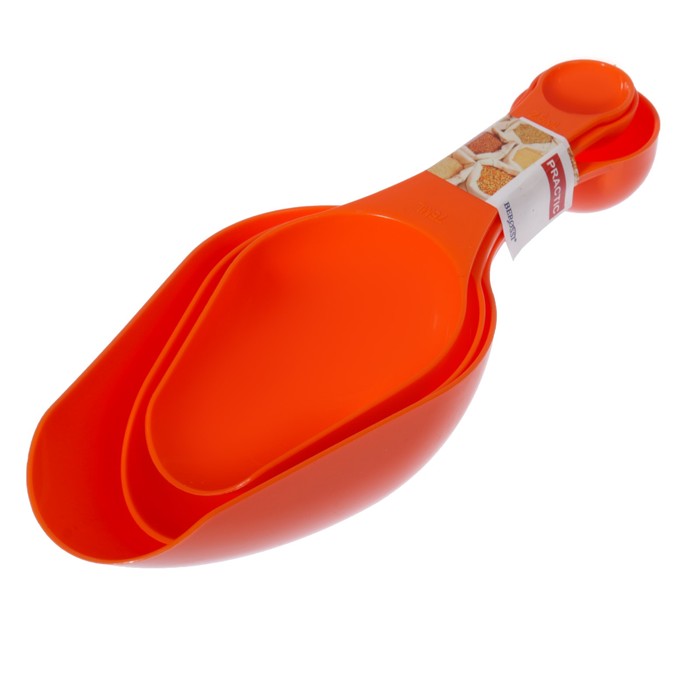 Набор совочков для сыпучих Practic, 3 шт, цвет мандарин