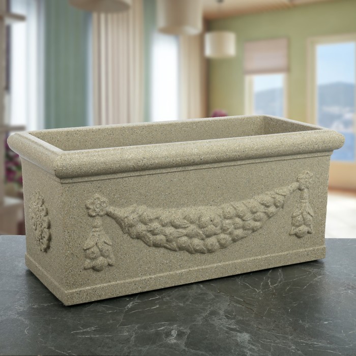 Ваза декоративная №11 "Римская 2" Цвет бежевый мрамор