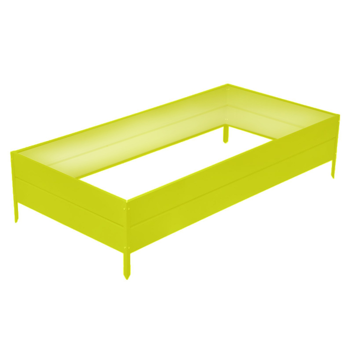 Грядка оцинкованная, 200 х 100 х 34 см, жёлтая