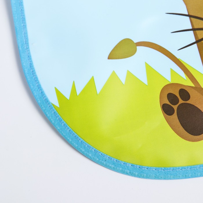 Нагрудник-фартук непромокаемый для мальчика, с отворачивающимся карманом, на завязках, цвета МИКС