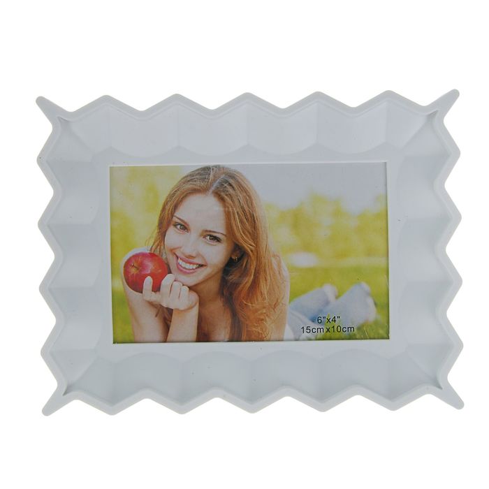 Фоторамка пластик 10х15 см "Искра", белая