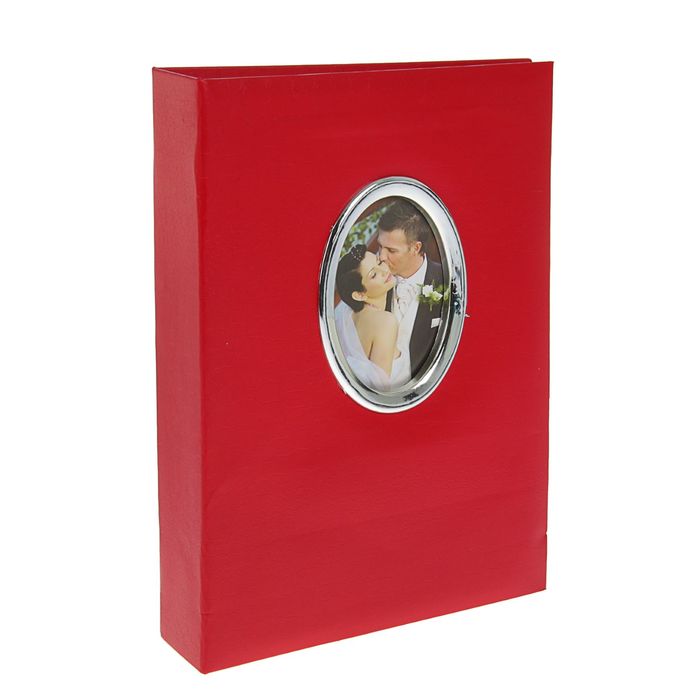 Фотоальбом на 200 фото 13х18 см "Алый" кожзам 28,5х21х5,5 см