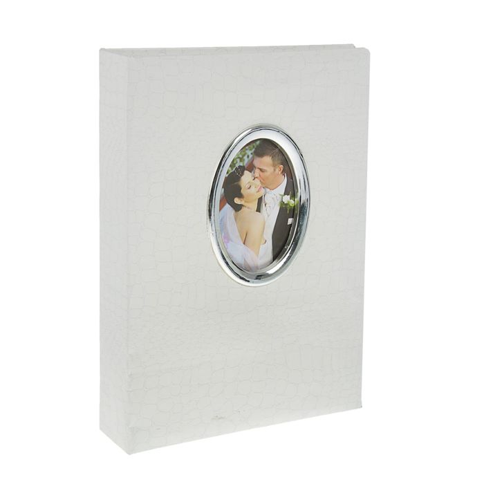 Фотоальбом на 200 фото 13х18 см "Белоснежный" кожзам 28,5х21х5,5 см