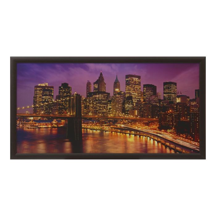 Картина "Рассвет над городом" венге