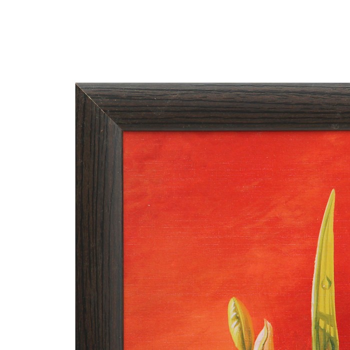 Картина "Белые цветы" рама микс