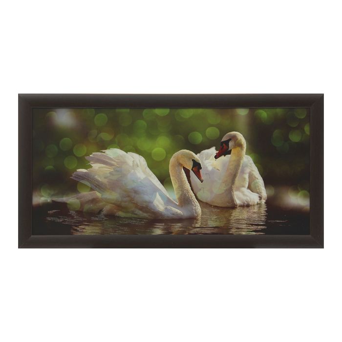 Картина "Лебеди" рама микс