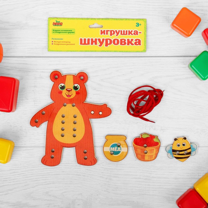 Шнуровка фигурная "Мишка"