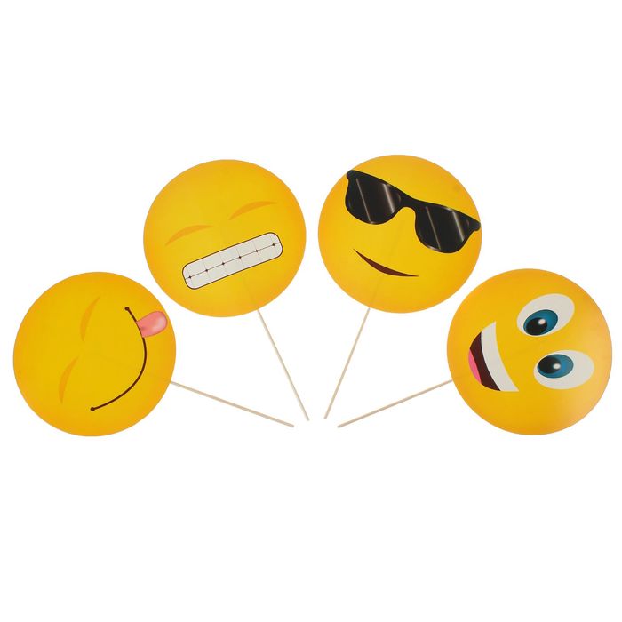 Аксессуары для фотосессии "Смайлы" (набор 4 шт)