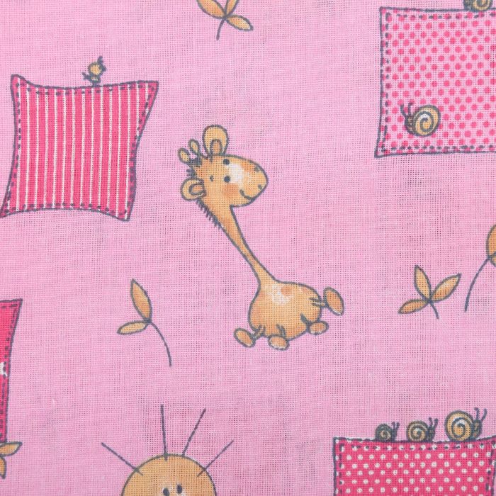 Постельное бельё "Экономь и Я" 1,5 сп. Розовые Бегемотики 145х210 ± 5 см, 150х210 ± 5 см, 50х70 см, бязь 120 гр/м²