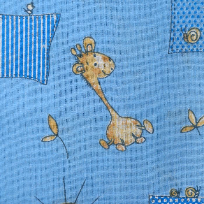 Постельное бельё "Экономь и Я" 1,5 сп. Синие Бегемотики 145х210 ± 5 см, 150х210 ± 5 см, 50х70 ± 5 см, бязь 120 гр/м²