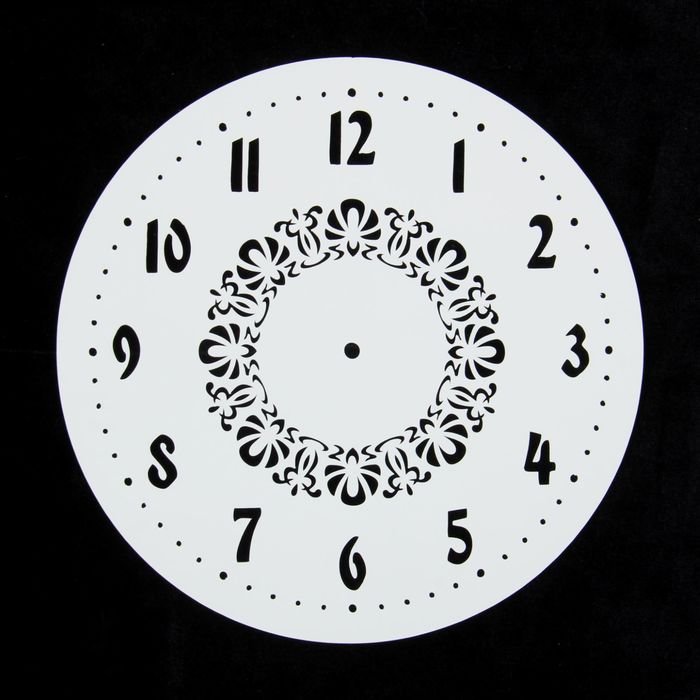 Трафарет пластик "Римский циферблат-2" 15х15 см (ЭЛГ15-02)