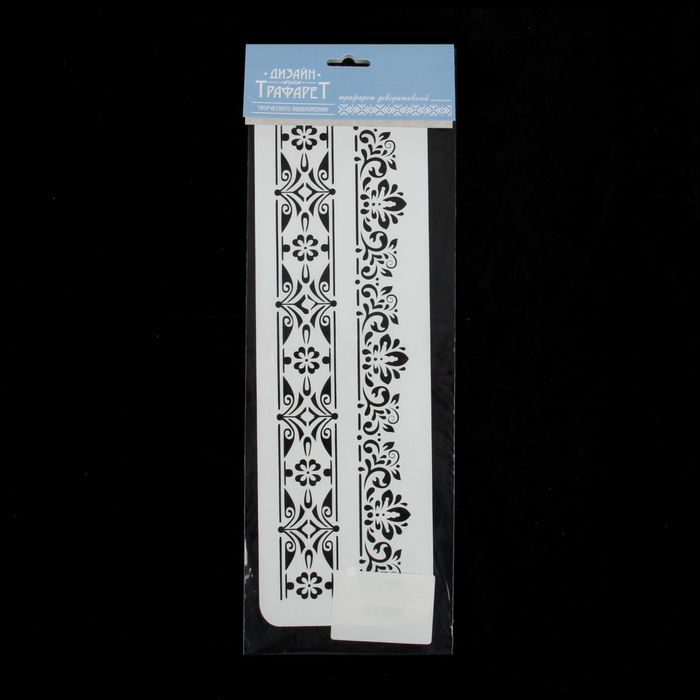 Трафарет бордюрный "Кайма" пластик, 10х32 см (ЭЛГБ-44)