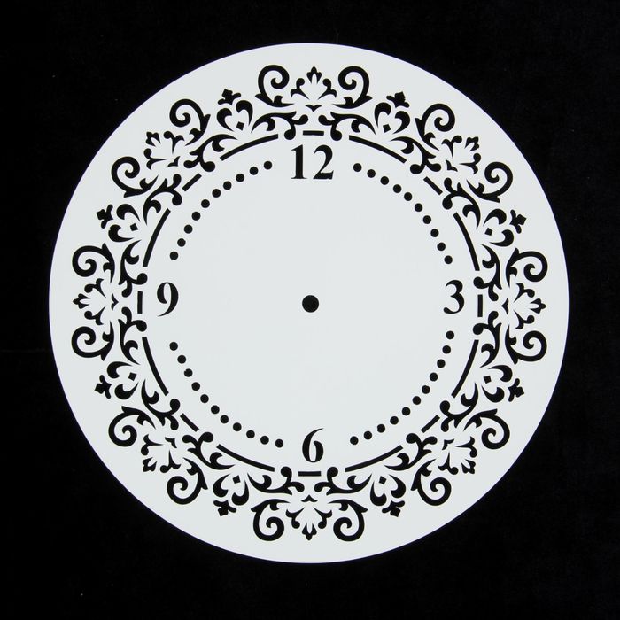 Трафарет пластик "Завитки" круглый, 15х15 см (ЭЛГ15-26)