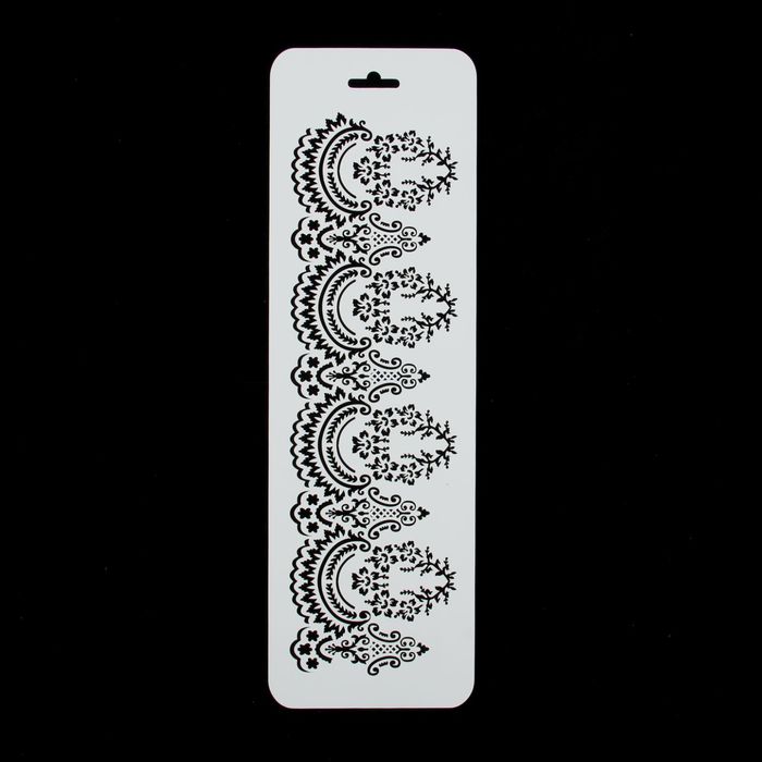 Трафарет бордюрный "Узор" пластик 10х32 см (ЭЛГб-60)