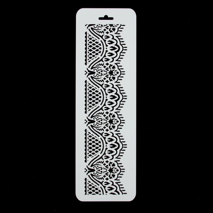 Трафарет бордюрный "Край скатерти" пластик, 10х32 см (ЭЛГб-61)