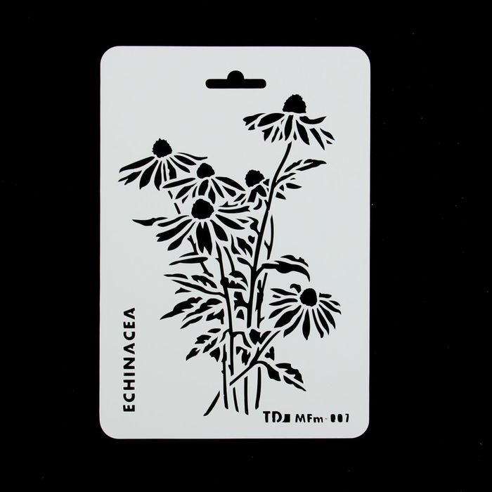 Трафарет пластик "Ромашки" 10,5х15 см (МФм-7)