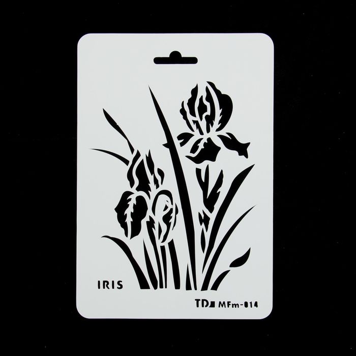 Трафарет пластик "Ирисы" 10,5х15 см (МФм-14)