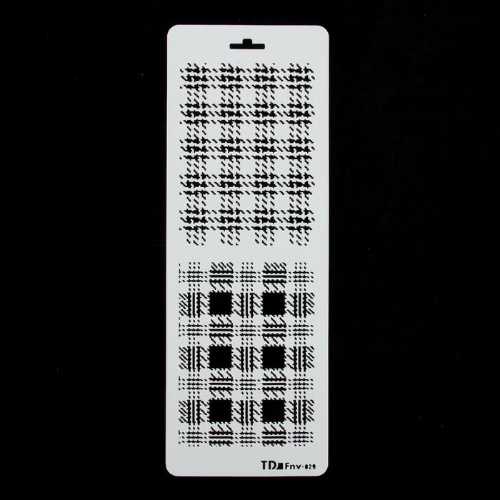 Трафарет фоновый "Шотландка" пластик, 11,5х32 см (ФНВ-29)