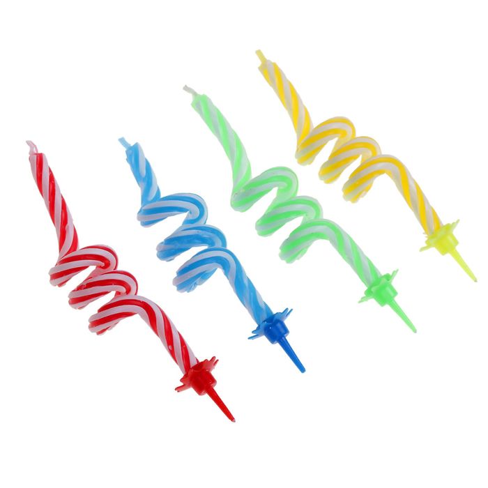 Свеча в торт Дисней," С днем рождения", Холодное сердце, полоска, 4 шт