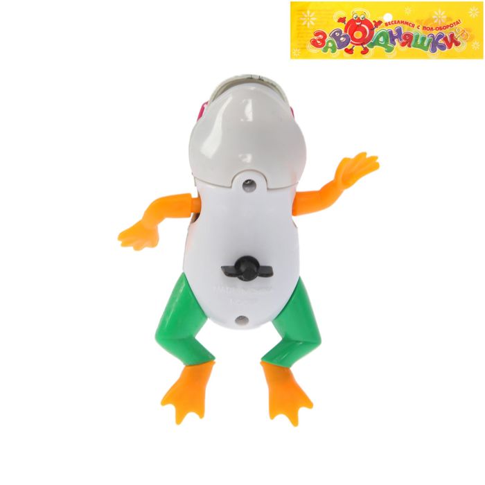 Игрушка заводная водоплавающая "Лягушка в очках", цвета МИКС