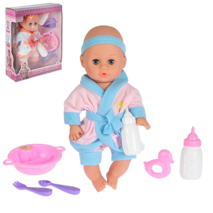 Пупс функциональный "Кроха", пьёт, писает, с аксессуарами, МИКС