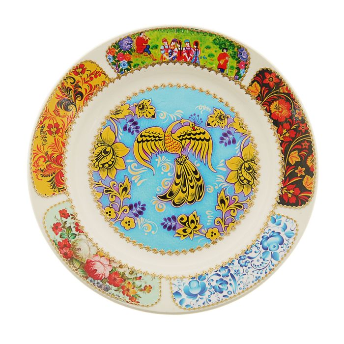 Тарелка декоративная настенная "Русские мотивы"