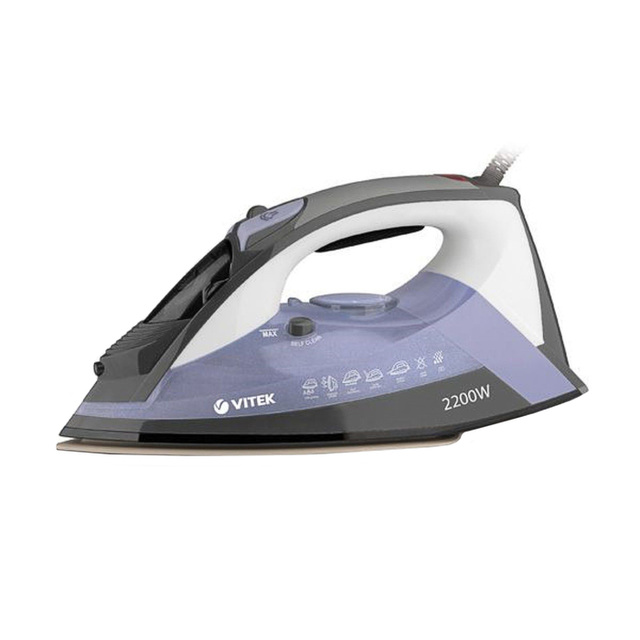 Утюг Vitek VT-1208 VT, 2200 Вт, керамическая подошва, фиолетовый