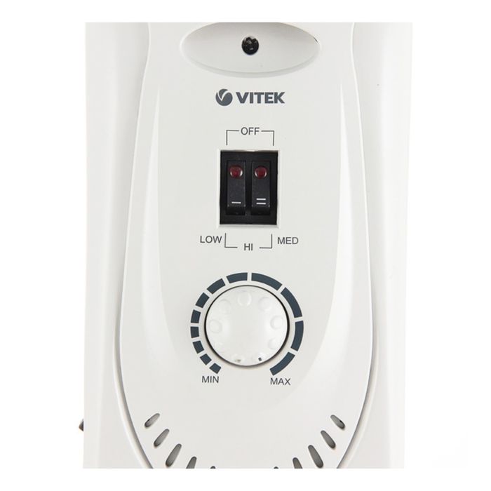 Обогреватель Vitek VT-1704 W, масляный, 1500 Вт, 7 секций, белый