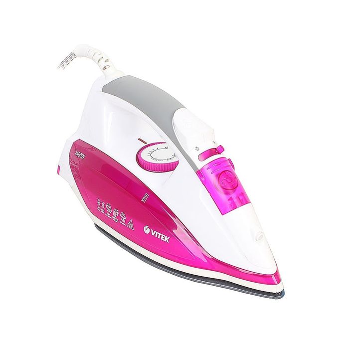 Утюг Vitek VT-1262 PK, 2400 Вт, антипригарное покрытие, розовый