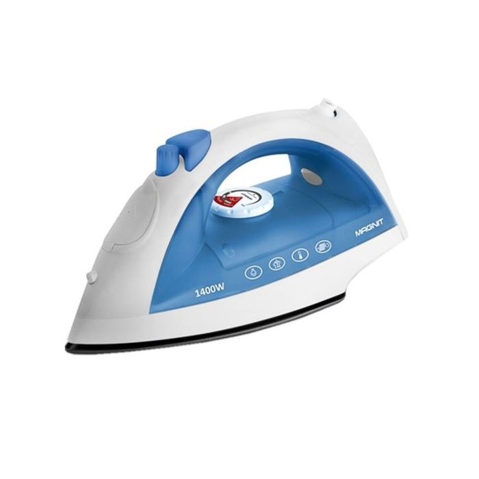 Утюг Magnit RMI-1600, 1400 Вт, нержавеющая сталь, белый/синий