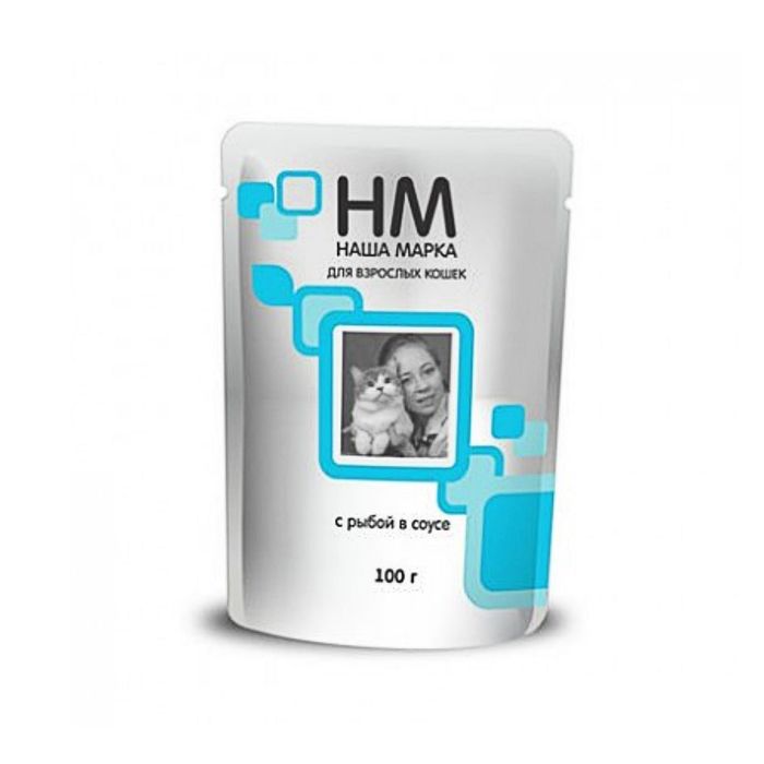 Влажный корм "Наша Марка" для кошек, рыба в соусе, 100 г
