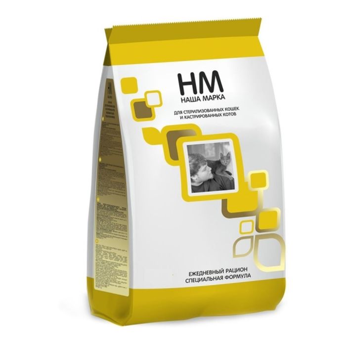 Сухой корм "Наша марка" для стерилизованных кошек и кастрированных котов, 2 кг