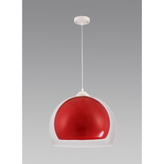 Люстра подвесная "Интерьер" Е27 40Вт красный 30х30х122 см.