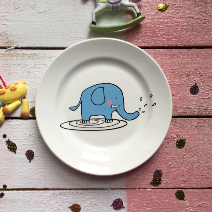 Тарелка 20 см "Слон Бубон" с бортами